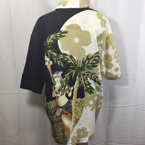 🎉Bohio 100% Linen Hawaiian Shirt 1X - Picture 4 of 6